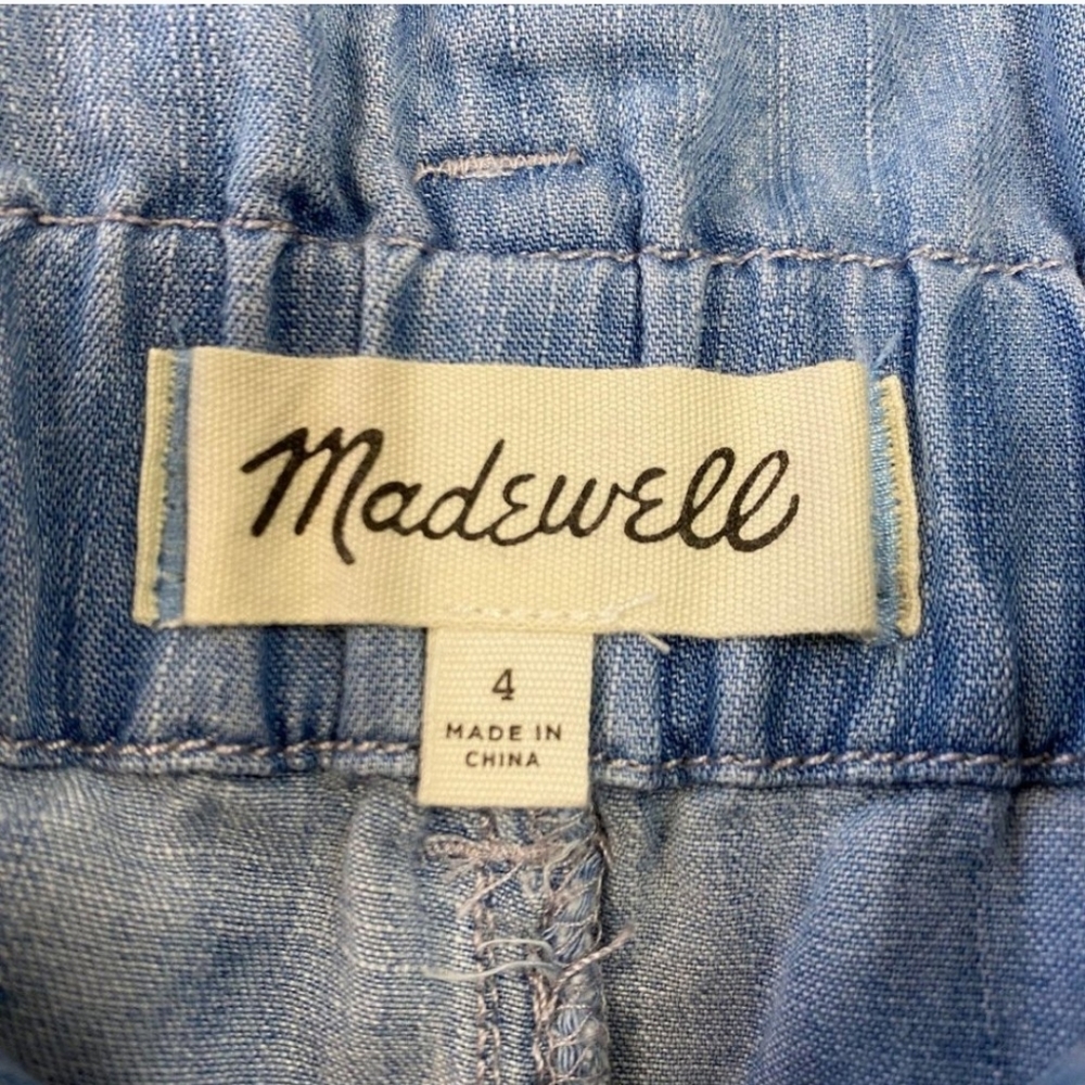 Madewell soft chambray paperbag shorts - Picture 4 of 9